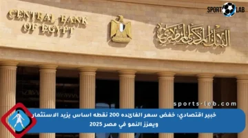خبير اقتصادي: خفض سعر الفائدة 200 نقطة أساس يزيد الاستثمار ويعزز النمو في مصر 2025